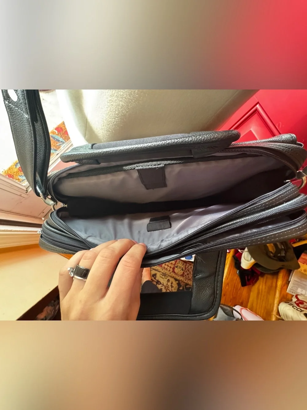 Dell Black Men's Laptop Messenger Briefcase